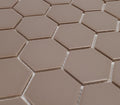 Gio Taupe 2x2 Hexagon Matte Glazed Porcelain Mosaic