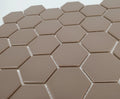 Gio Taupe 2x2 Hexagon Matte Glazed Porcelain Mosaic