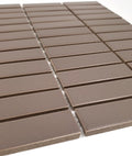 Gio Taupe Matte 0.82x2.8 Stacked Linear Glazed Porcelain Tile