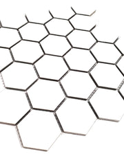 Gio White 2x2 Hexagon Glossy Glazed Porcelain Mosaic