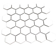 Gio White 2x2 Hexagon Glossy Glazed Porcelain Mosaic