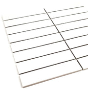 Gio White Glossy 1.26x5.7 Stacked Linear Porcelain Tile