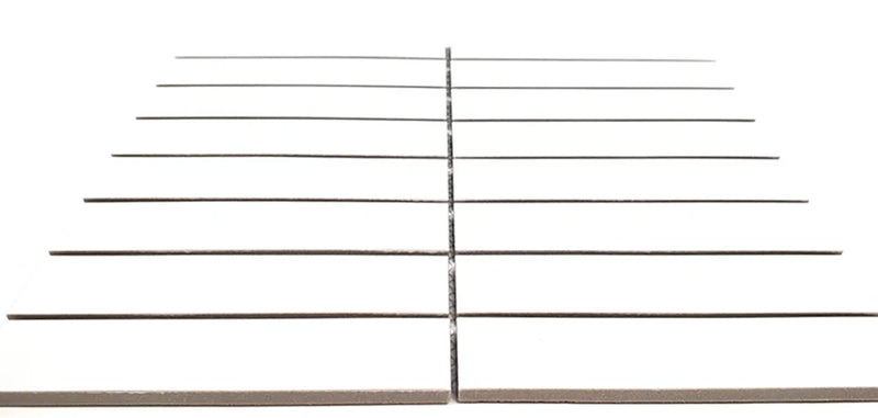 Gio White 1.26x5.7 Matte Glazed Stacked Linear Porcelain Tile