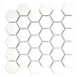 Gio White 2x2 Hexagon Matte Glazed Porcelain Mosaic