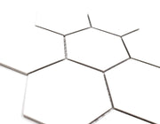 Gio White 4x4 Hexagon Matte Glazed Porcelain Mosaic