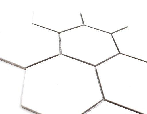Gio White 4x4 Hexagon Matte Glazed Porcelain Mosaic
