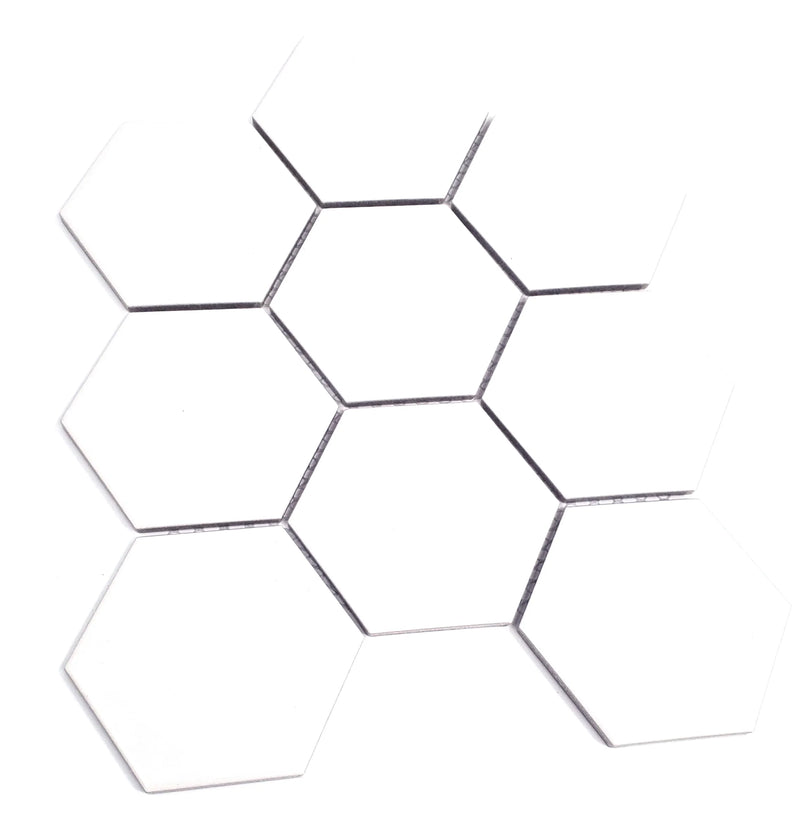 Gio White 4x4 Hexagon Matte Glazed Porcelain Mosaic