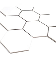 Gio White 4x4 Hexagon Matte Glazed Porcelain Mosaic