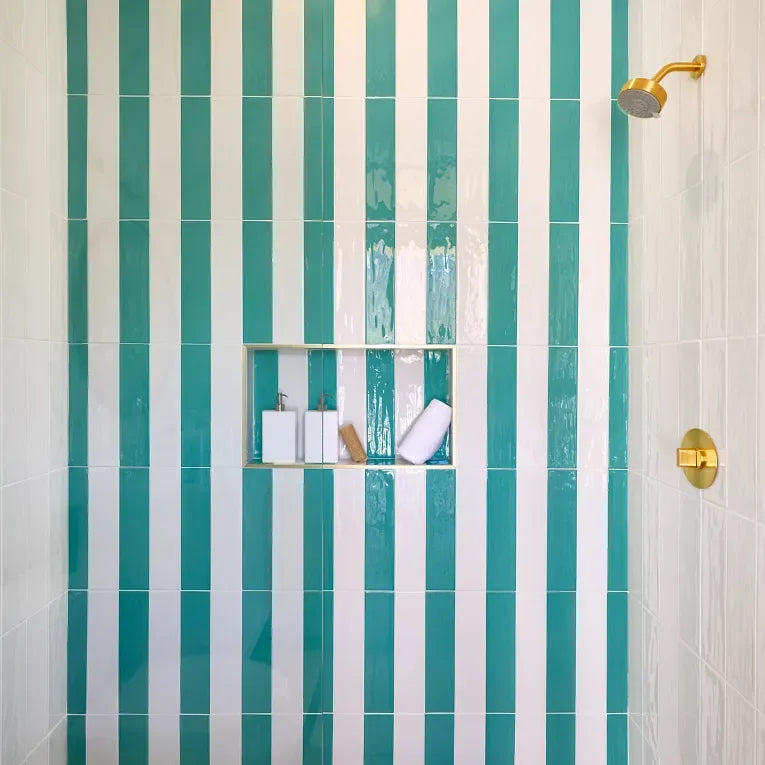 Gioia Turquoise 3/8x8 Pencil Bullnose Ceramic/Porcelain Trim