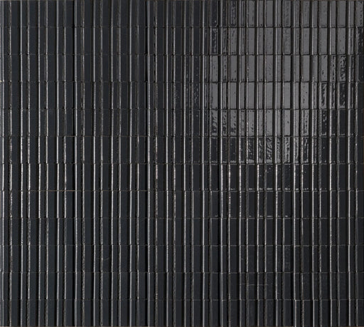 Glace Struttura Raye Deco Blu Notte 3x8 Glossy Ceramic Tile