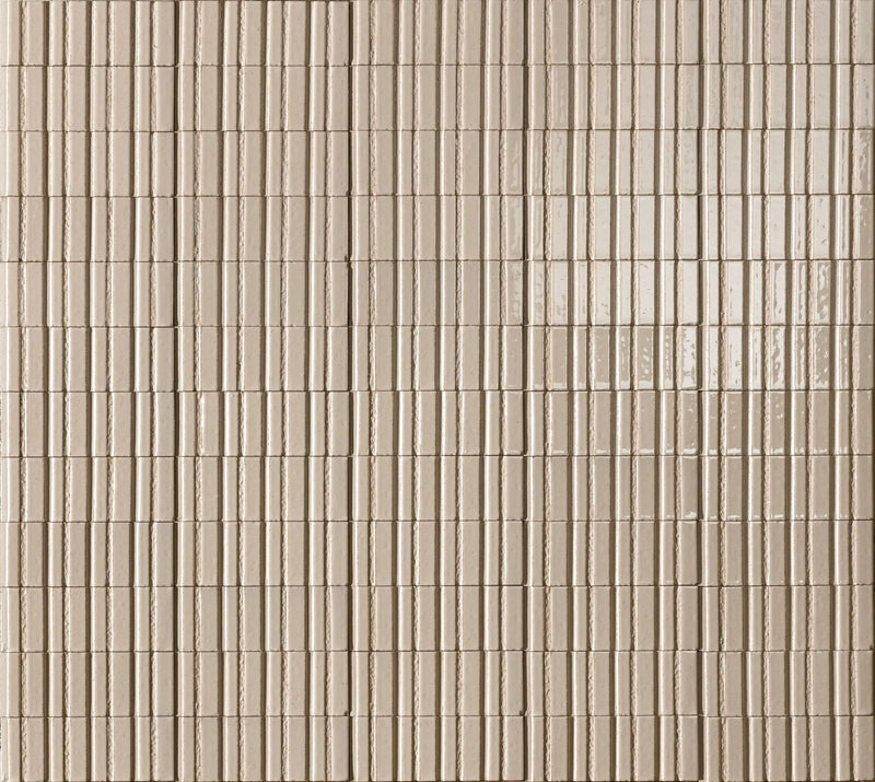 Glace Struttura Raye Deco Mastice 3x8 Glossy Ceramic Tile