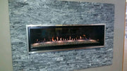 Glacial Black 6x24 Panel Splitface Marble Ledger Stone
