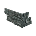 Rockmount Glacial Black 6x18 Corner Splitface Marble Ledger Stone