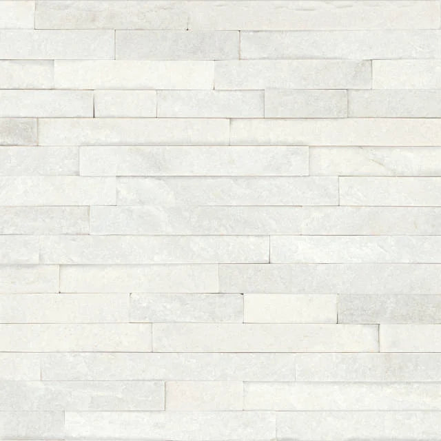 Glacier White 24x6 Split Face Limestone Ledger Panel