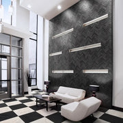 Glam Black 2-1/4x9-1/2 Matte Ceramic/Porcelain Wall Tile