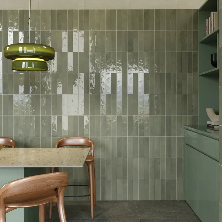 Glam Series Sage 2-1/4x9-1/2 Matte Porcelain Tile