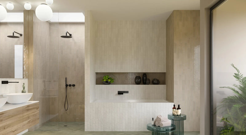 Glam Series Taupe 1/2x9-1/2 Pencil Bullnose Matte Porcelain Trim