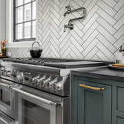 Glam Series White 1/2x9-1/2 Pencil Bullnose Glossy Ceramic/Porcelain Trim