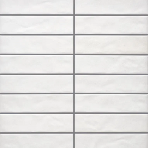 Glam Series White 2-1/4x9-1/2 Matte Porcelain Tile