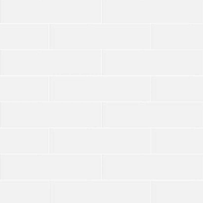 Glenbrook Flat Polar White 2x8 Matte Ceramic Tile
