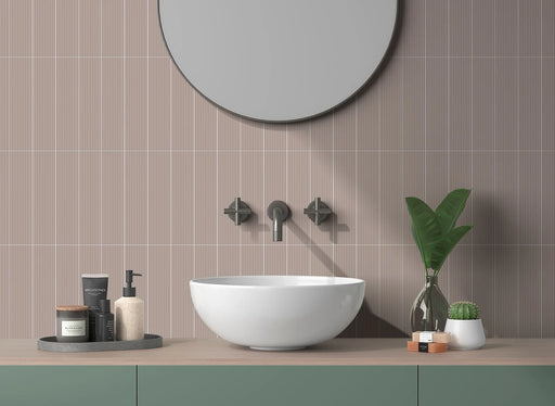 Glenbrook Stripes Redend Point 2x8 Matte Ceramic Tile