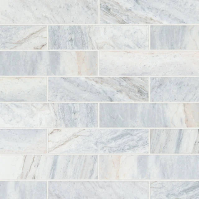 Glorious Blue 3x12 Brushed Marble Tile