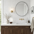 Glorious White 12x24 Polished Marble Tile — Bathroom vanity wall