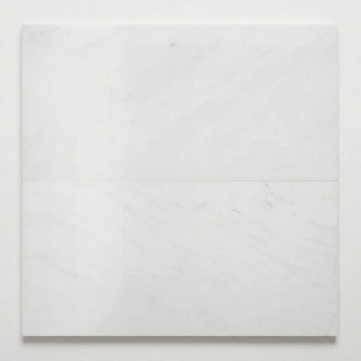 Glorious White 12x24 Polished Marble Tile close-up