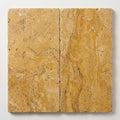 Gold Travertine Paver 12x24 Tumbled 2 inch close-up