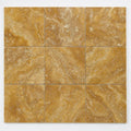 Gold Travertine Tile 12x12 Polished close-up