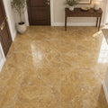 Gold Travertine Tile 12x12 Polished — Foyer floor
