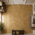Gold Travertine Tile 12x12 Polished — Hallway floor