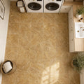 Gold Travertine Tile 12x12 Polished — Laundry Room floor