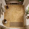 Gold Travertine Tile 12x12 Polished — Mudroom floor