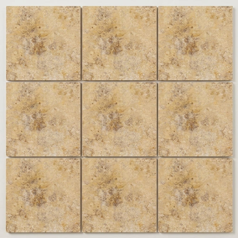 Gold / Yellow Gold Travertine 12x12 Filled & Honed Travertine Tile close-up