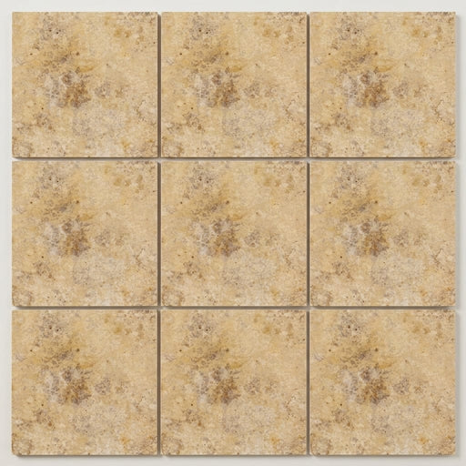 Gold / Yellow Gold Travertine 12x12 Filled & Honed Travertine Tile close-up