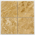 Gold / Yellow Gold Travertine 18x18 Filled & Polished Travertine Tile close-up