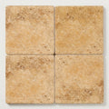 Gold / Yellow Gold Travertine 18x18 Tumbled Travertine Tile close-up