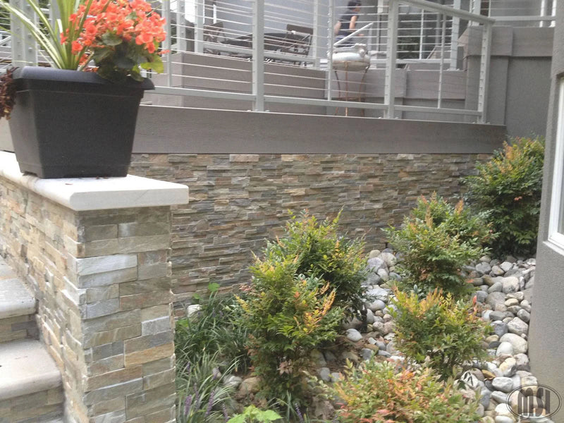 Golden Honey 6x24 Panel Splitface Quartzite Ledger Stone