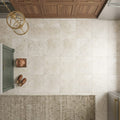Golden Sand 24x24 Brushed Marble Tile — Kitchen floor