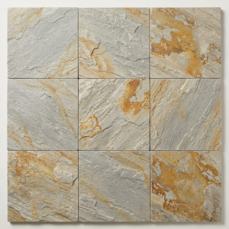 Golden White 12x12 Gauged Quartzite Tile close-up