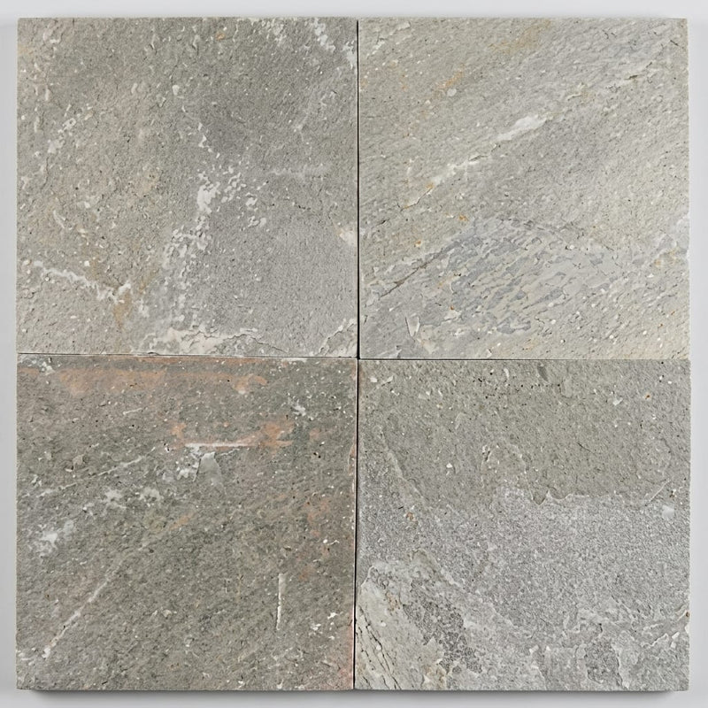 Golden White 16x16 Gauged Quartzite Natural Stone Tile close-up