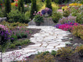 Golden White Mesh Random Flagstone Quartzite Paver