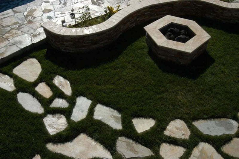 Golden White Mesh Random Flagstone Quartzite Paver