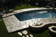 Golden White Mesh Random Flagstone Quartzite Paver
