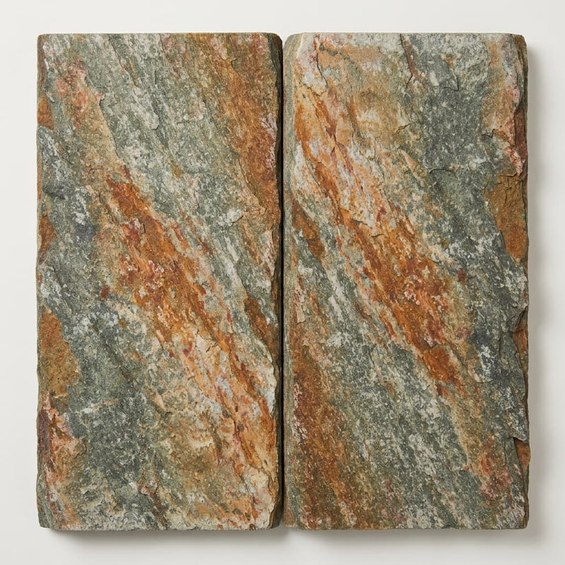 Grand Canyon Peak Quartzite Natural 10 x 24 x 2 Quartzite Wall Cap Cap 12x24 close-up