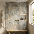 Grand Canyon Peak Quartzite Natural 24 x 24 x 2 Quartzite Column Cap Cap 24x24 tile — Bathroom shower wall