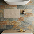 Grand Canyon Peak Quartzite Natural 8 x 24 x 2 Quartzite Wall Cap Cap 8x24 tile — Bathroom floor