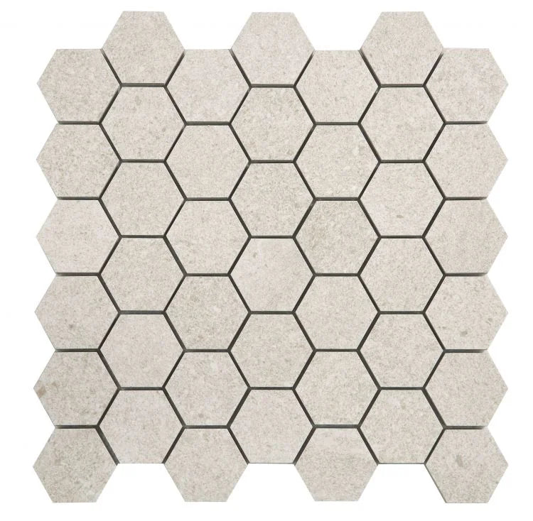 Grant Beige 2x2 Hexagon Porcelain Mosaic