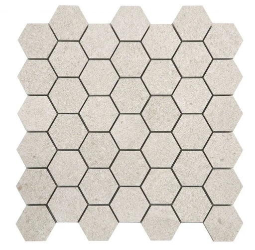 Grant Beige 2x2 Hexagon Porcelain Mosaic